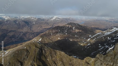 The Aonach Eagach is a rocky ridge lying to the north of Glen Coe in the Scottish Highlands, boasting two Munro summits. In length the full ridge continues for 10 km from the Pap of Glencoe  photo