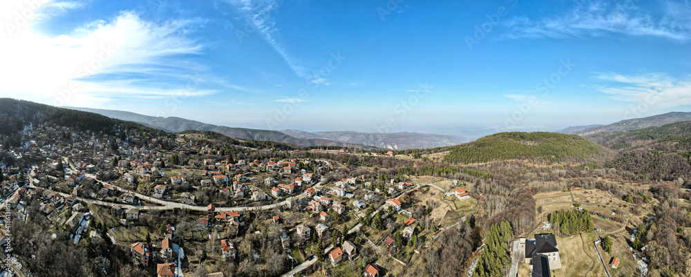 Aerial panorama of Village of Boykovo, Bulgaria