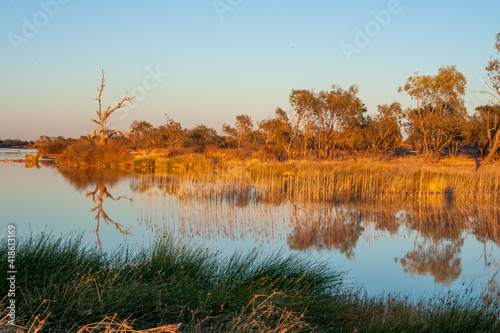  The Diamantina river at Birdsville, Queensland, Australia. photo