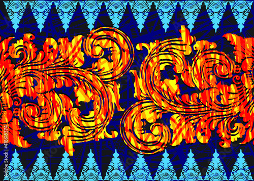 Motif Bali, Indonesia. with modern colors. exclusive background. Vector. EPS 10,