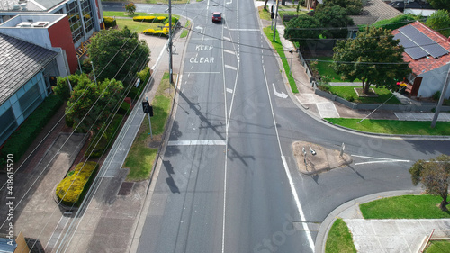 Photography Panoramic aerial view of Suburban Melbourne Victoria Australia