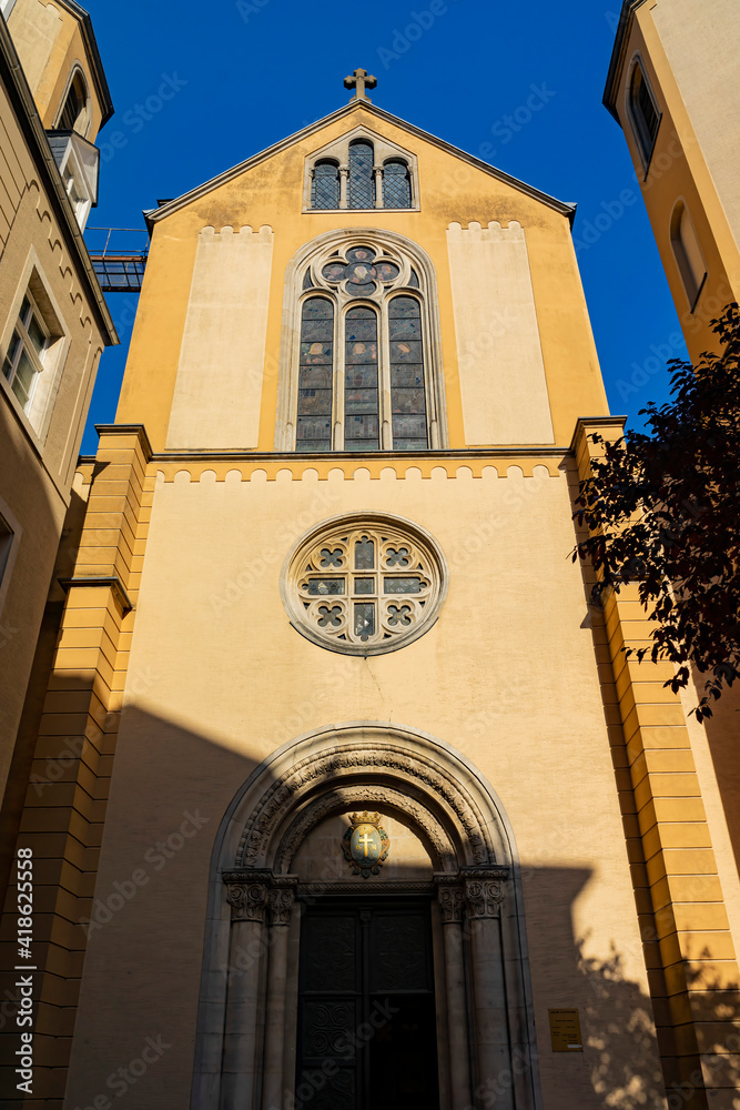 Fototapeta premium Exterior view of The famous Eglise Saint Alphonse church