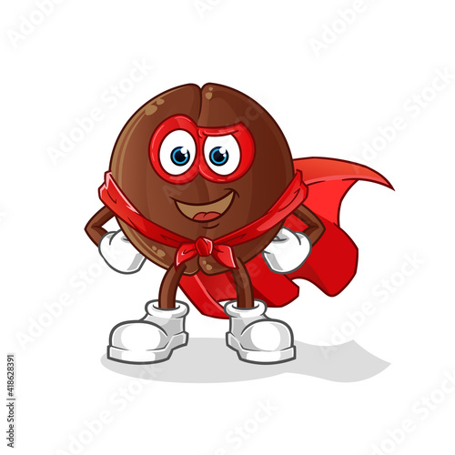 coffee bean heroes vector. cartoon character