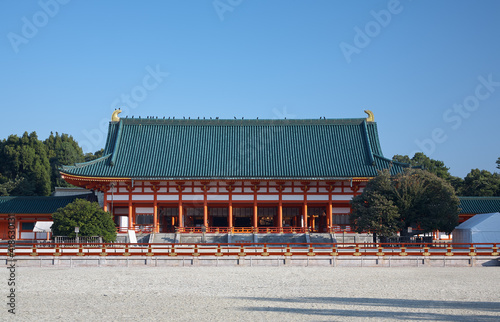 Daigoku-den Hall  of the Heian-jingu Shrine. Kyoto. Japan photo