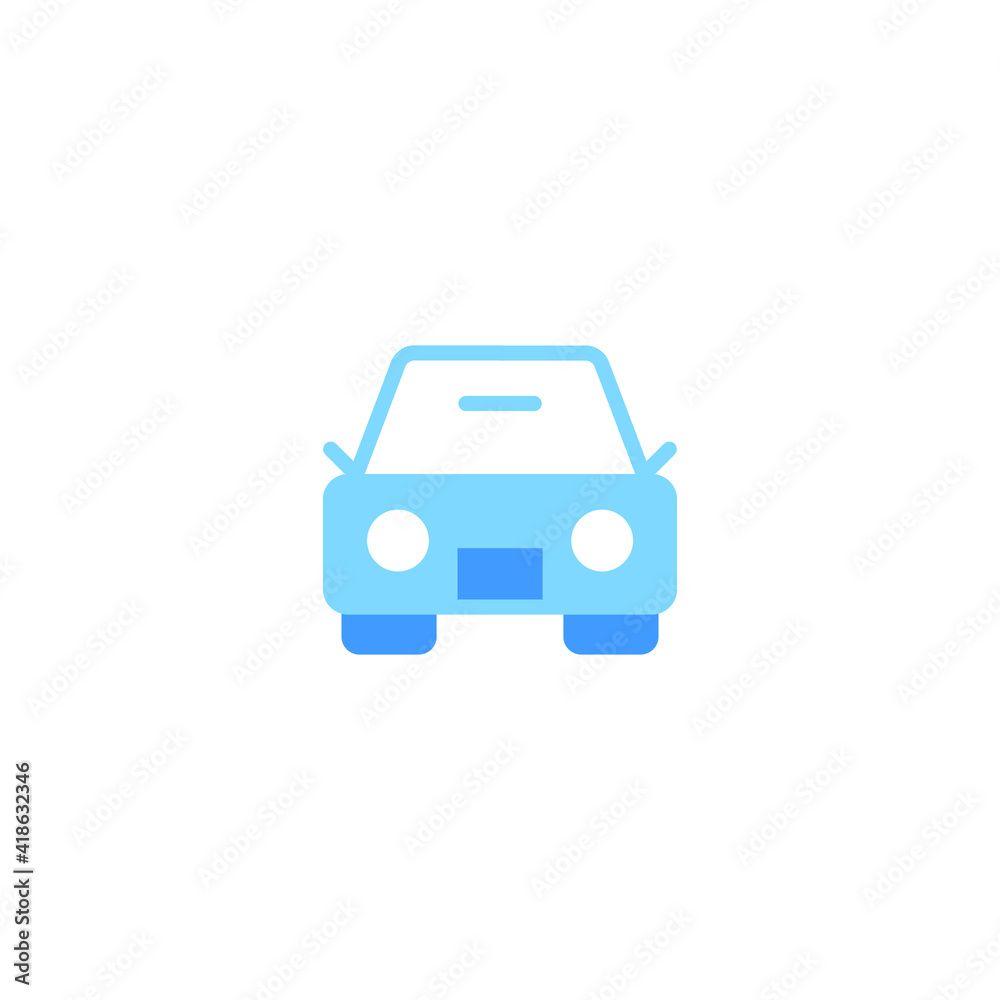 Car front view icon. Simple flat style sign symbol. Auto, view, sport, race, transport concept. Vector illustration isolated on white background. EPS 10. Car front view icon. Simple flat style sign symbol. Auto, view, sport, race, transport concept. Vector illustration isolated on white background. EPS 10.