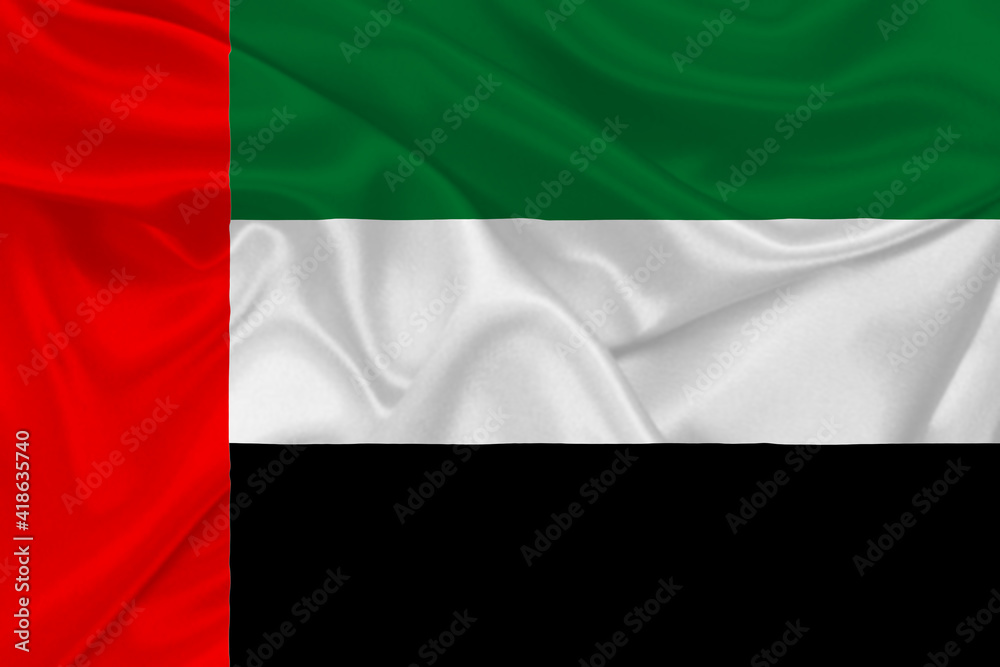 Obraz premium 3D Flag of United Arab Emirates on fabric