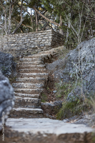 Rock steps at pedernales falls state park