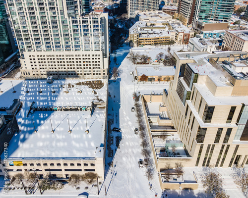 snow in downtown Austin texas