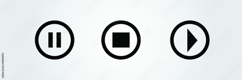 Video interface icon on white. Vector illustration Video interface icon on white. Vector illustration