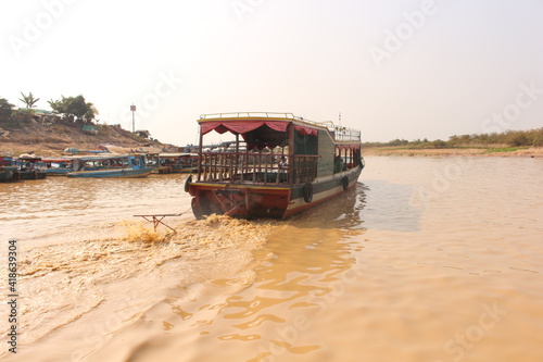 Boats on Tonle Sap Lake, Cambodia