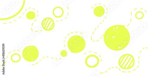 Abstract doodle yellow graphic background template hand drawn line art style simple and modern concept for energetic feeling