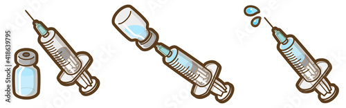 注射器とワクチン