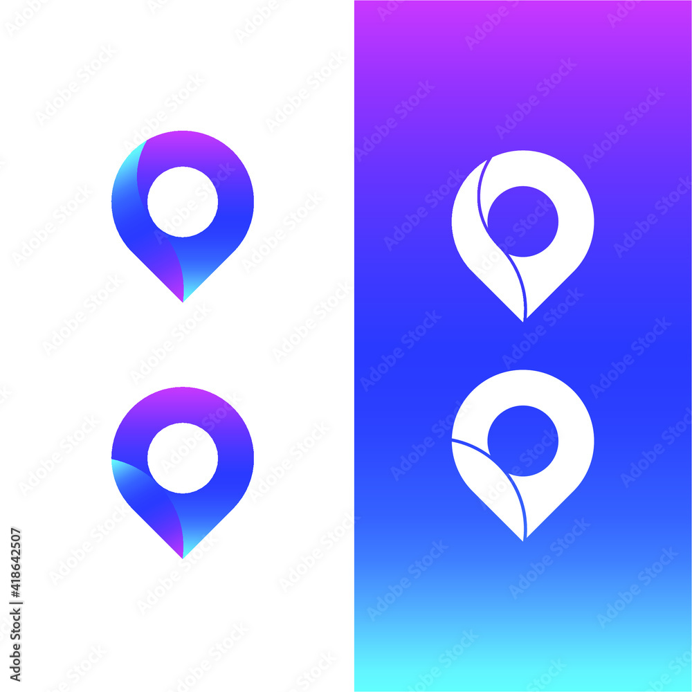 Fototapeta premium map location symbol icon design logo vector template
