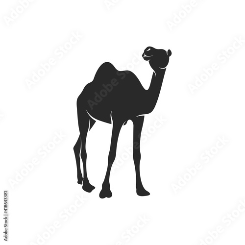 Camel vector illustration design, silhouette camel with black colour