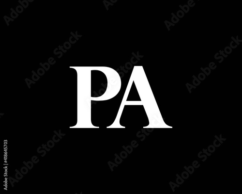 PA AP letter logo design vector template