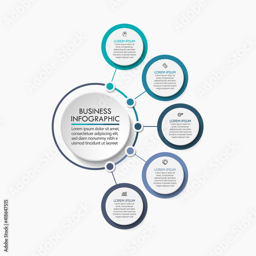 Business circle. timeline infographic icons designed for abstract background template milestone element modern diagram process technology digital marketing data presentation chart Vector