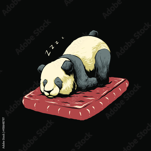 the sleepy time panda illustration