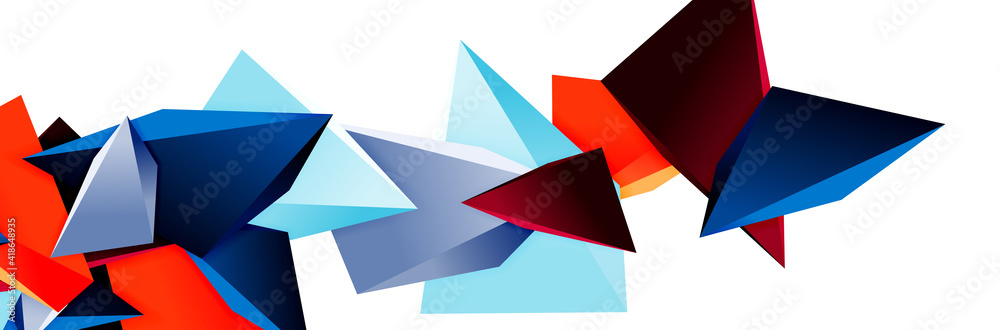 Triangle mosaic abstract background, 3d triangular low poly shapes. Geometric vector illustration for covers, banners, flyers and posters and other Triangle mosaic abstract background, 3d triangular low poly shapes. Geometric vector illustration for covers, banners, flyers and posters and other