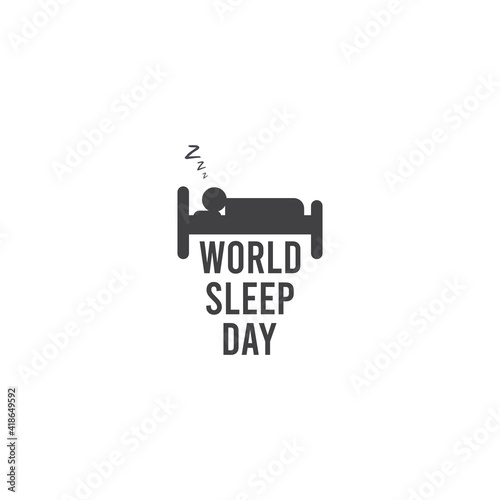 vector graphic of world sleep day good for world sleep day celebration. flat design. flyer design.flat illustration.