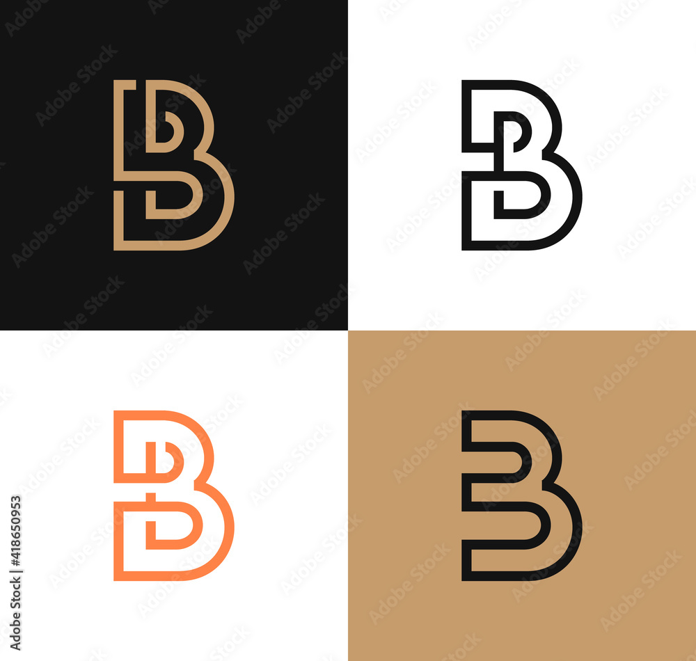 B letter logo template. Letter B logo vector template. B letter vector easy to edit B letter logo template. Letter B logo vector template. B letter vector easy to edit