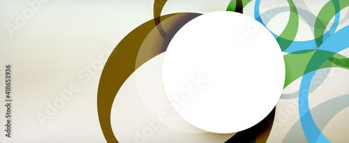 Ring geometric shapes, o letter repetition wallpaper. Abstract background for business or technology presentations, internet posters or web brochure covers