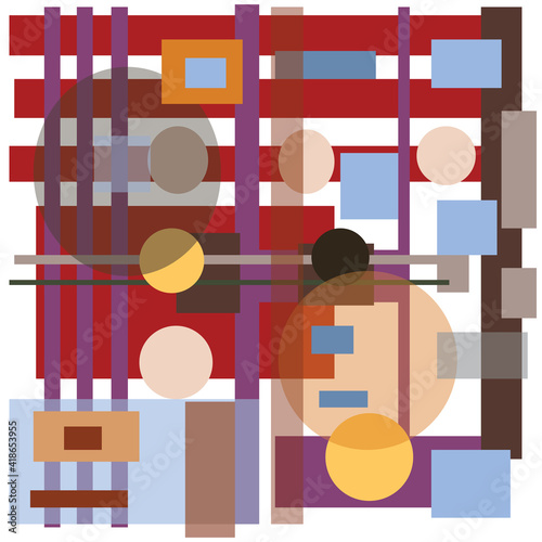 Geometry minimalist artwork poster with simple shape and figure.