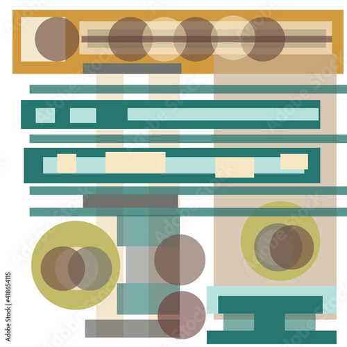 Geometry minimalist artwork poster with simple shape and figure.