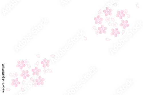 桜のフレームのイラスト