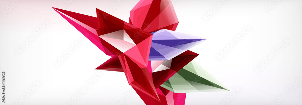 Vector 3d triangles and pyramids abstract background for business or technology presentations, internet posters or web brochure covers Vector 3d triangles and pyramids abstract background for business or technology presentations, internet posters or web brochure covers