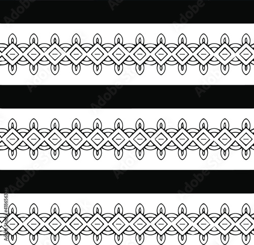  Geometric vector pattern with triangular elements. Seamless abstract ornament for wallpapers and backgrounds. Black and white patterns.