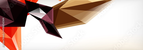 Vector 3d triangles and pyramids abstract background for business or technology presentations, internet posters or web brochure covers