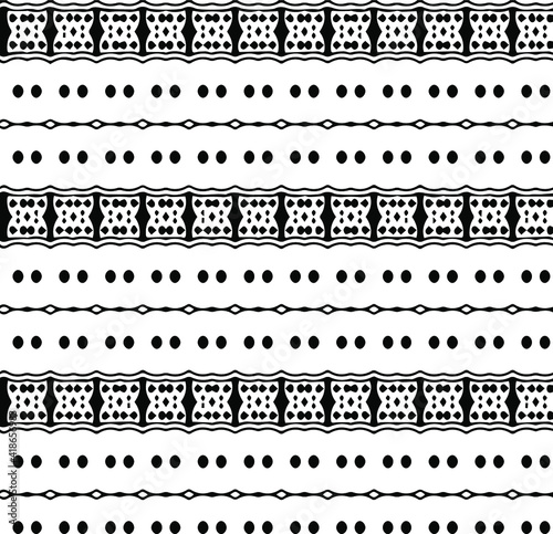 Geometric vector pattern with triangular elements. Seamless abstract ornament for wallpapers and backgrounds. Black and white patterns.