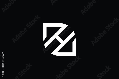 Free Download ZH logo letter design on luxury background. HZ logo monogram initials letter concept. ZH icon logo design. HZ elegant and Professional letter icon design on black background. H Z ZH HZ - GFXLoad
