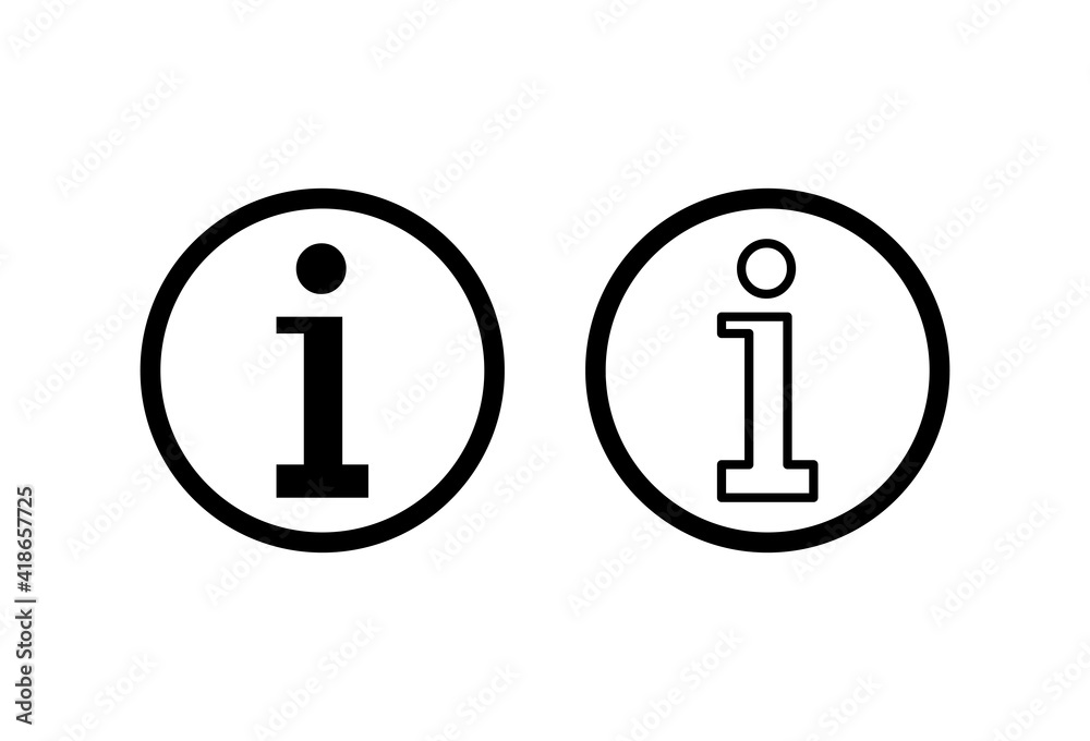 Info sign icon set. about us icon vector. Faq icon Info sign icon set. about us icon vector. Faq icon