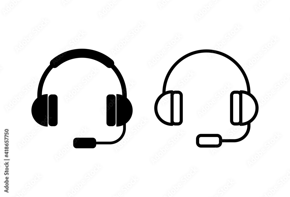 Headphone icon vector. Headset icon symbols Headphone icon vector. Headset icon symbols