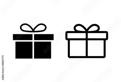 Gift icon set. gift vector icon. birthday gift