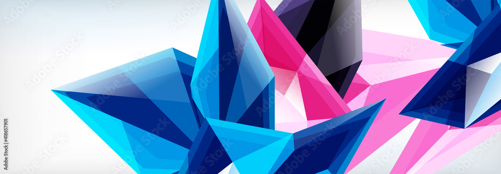 Vector 3d triangles and pyramids abstract background for business or technology presentations, internet posters or web brochure covers Vector 3d triangles and pyramids abstract background for business or technology presentations, internet posters or web brochure covers