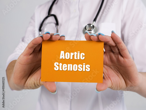 Healthcare concept meaning Aortic Stenosis with sign on the sheet. photo