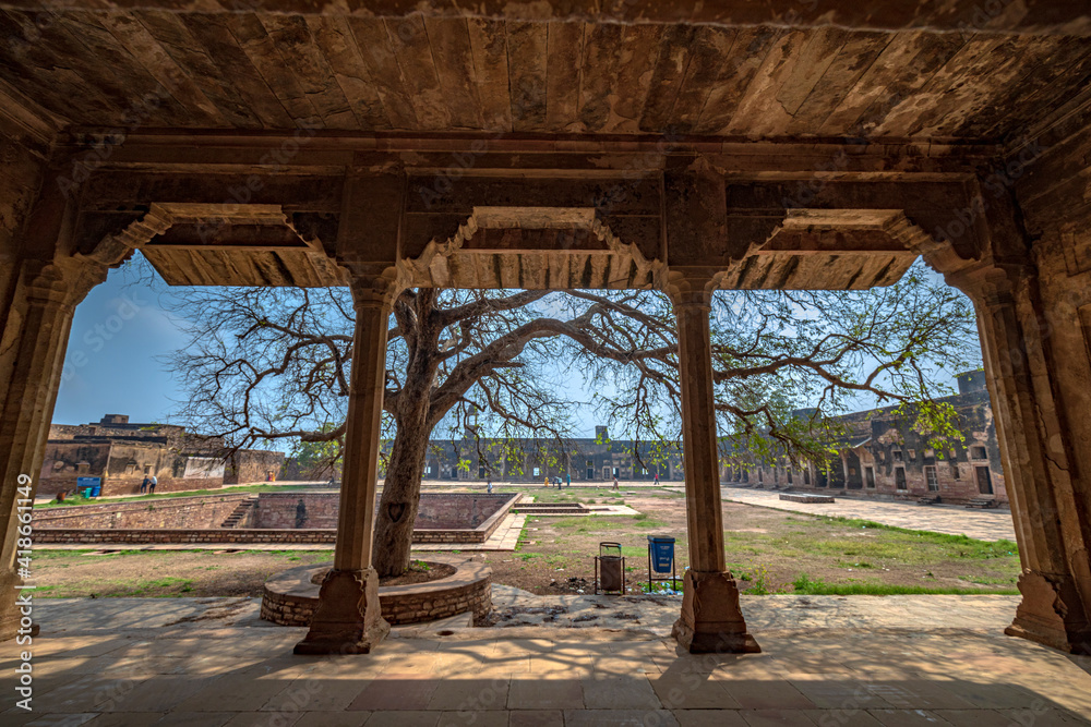 King Man Singh Palace in Gwalior fort, Gwalior, Madhya Pradesh, India