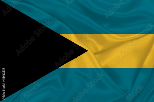 3D Flag of Bahamas on fabric