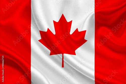 3D Flag of Canada on fabric