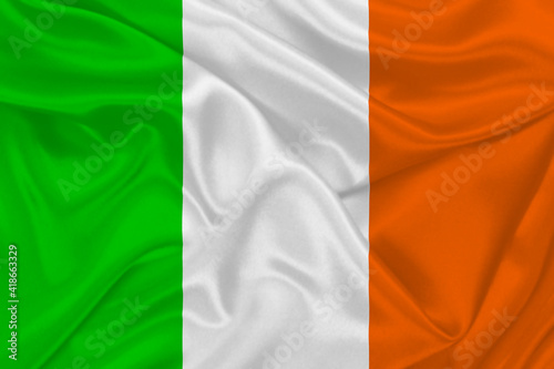 3D Flag of Ireland on fabric