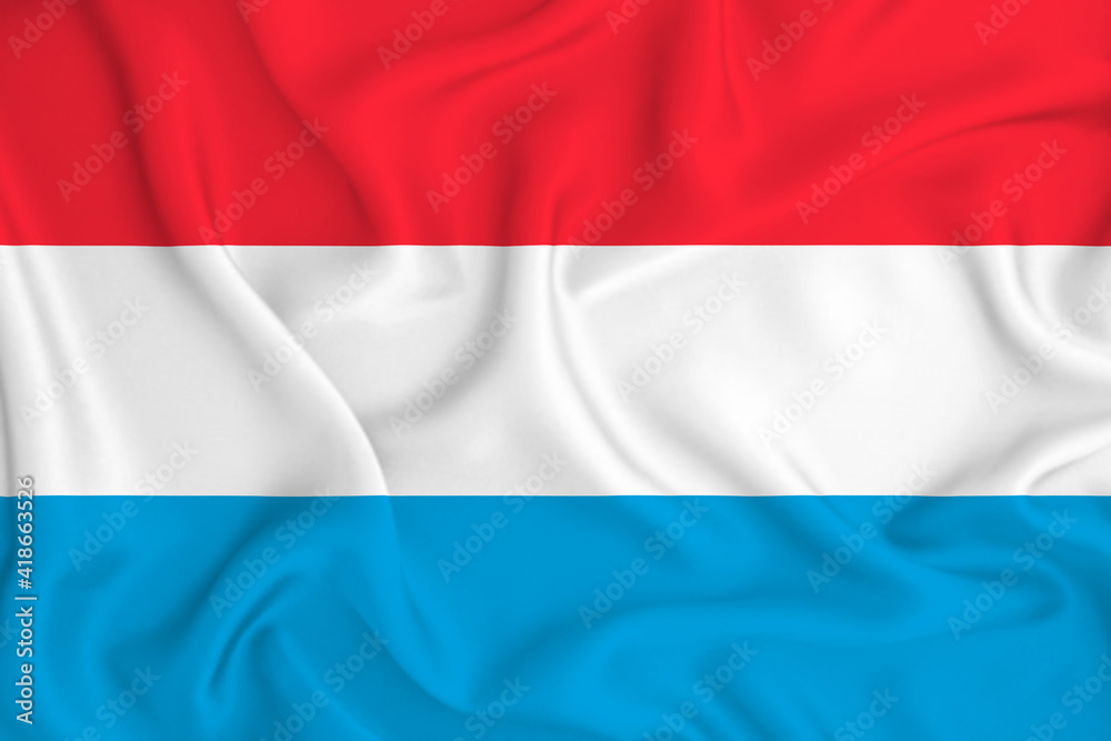 Obraz premium 3D Flag of Luxembourg on fabric