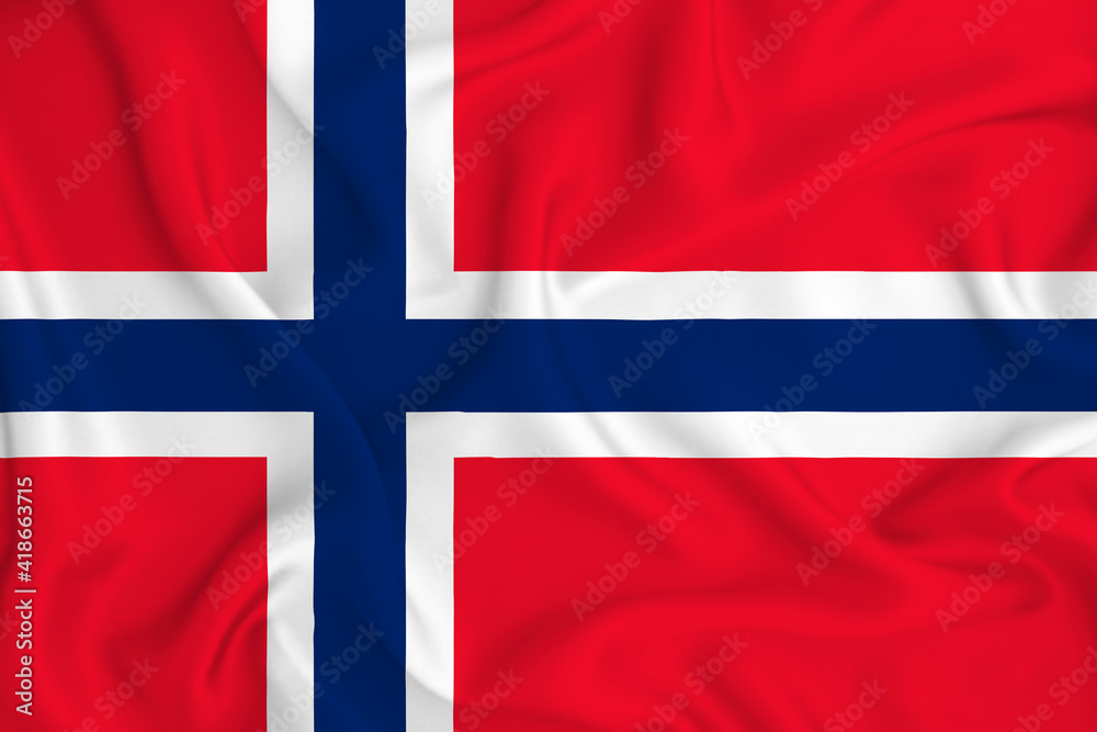 3D Flag of Norway on fabric 3D Flag of Norway on fabric