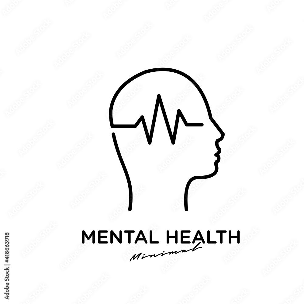 Mental health logo icon design