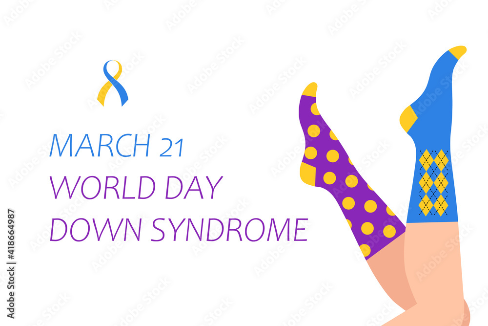 March 21, world down syndrome day. vector