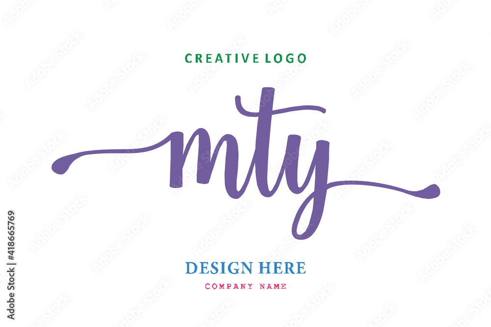 MTY lettering logo is simple, easy to understand and authoritative MTY lettering logo is simple, easy to understand and authoritative