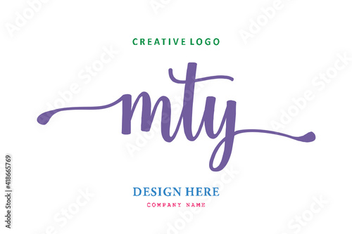 MTY lettering logo is simple, easy to understand and authoritative photo