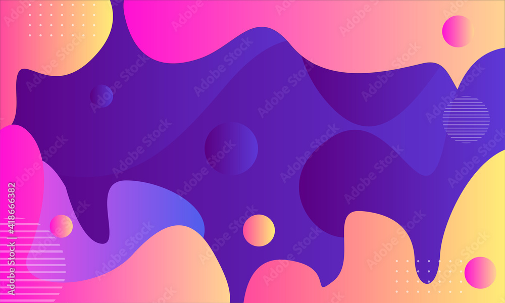 Modern abstract illustration background wallpaper full of cheerful colors