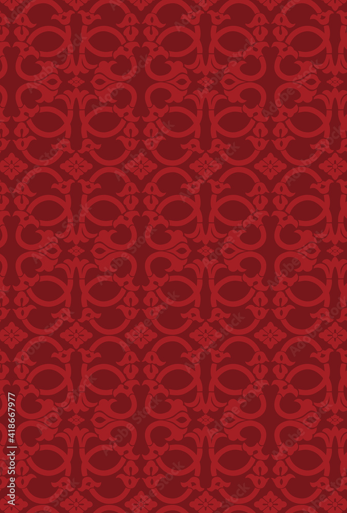 平安有職文様_輪無唐草（わなしからくさ）01_壁紙・カラー